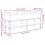Schwarze Schuhbank aus Holzwerkstoff, 102 x 32 x 45 cm von , Bänke für Hallen und Lager - Ref: Foro24-835177, Preis: 76,86 €,...
