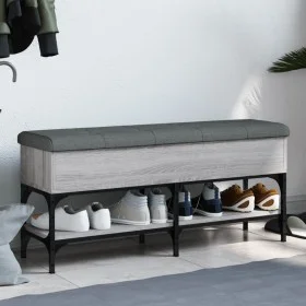 Sonoma graue Schuhbank aus Holzwerkstoff, 102 x 32 x 45 cm von , Bänke für Hallen und Lager - Ref: Foro24-835180, Preis: 74,2...