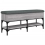 Banco zapatero madera de ingeniería gris Sonoma 102x32x45 cm de , Bancos para recibidores y almacenamiento - Ref: Foro24-8351...