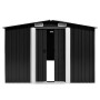 Caseta de jardín metal antracita 257x580x181 cm de vidaXL, Cobertizos - Ref: Foro24-143354, Precio: 714,93 €, Descuento: %