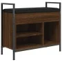 Shoe bench engineered wood oak brown 65.5x32x57.5cm by , Benches for halls and storage - Ref: Foro24-835206, Price: 63,73 €, ...