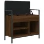 Shoe bench engineered wood oak brown 65.5x32x57.5cm by , Benches for halls and storage - Ref: Foro24-835206, Price: 63,73 €, ...