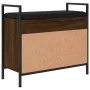 Shoe bench engineered wood oak brown 65.5x32x57.5cm by , Benches for halls and storage - Ref: Foro24-835206, Price: 63,73 €, ...