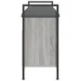 Banco zapatero madera de ingeniería gris Sonoma 85,5x32x57,5 cm de , Bancos para recibidores y almacenamiento - Ref: Foro24-8...