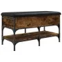 Shoe bench engineered wood smoked oak 82x42x45 cm by , Benches for halls and storage - Ref: Foro24-835194, Price: 76,79 €, Di...