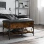 Shoe bench engineered wood smoked oak 82x42x45 cm by , Benches for halls and storage - Ref: Foro24-835194, Price: 76,79 €, Di...