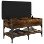 Shoe bench engineered wood smoked oak 82x42x45 cm by , Benches for halls and storage - Ref: Foro24-835194, Price: 76,79 €, Di...