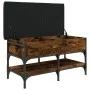 Shoe bench engineered wood smoked oak 82x42x45 cm by , Benches for halls and storage - Ref: Foro24-835194, Price: 76,79 €, Di...