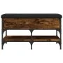 Shoe bench engineered wood smoked oak 82x42x45 cm by , Benches for halls and storage - Ref: Foro24-835194, Price: 76,79 €, Di...