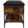 Shoe bench engineered wood smoked oak 82x42x45 cm by , Benches for halls and storage - Ref: Foro24-835194, Price: 76,79 €, Di...