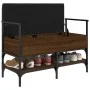 Shoe bench engineered wood oak brown 85.5x42x57.5cm by , Benches for halls and storage - Ref: Foro24-835233, Price: 82,26 €, ...