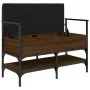 Shoe bench engineered wood oak brown 85.5x42x57.5cm by , Benches for halls and storage - Ref: Foro24-835233, Price: 82,26 €, ...