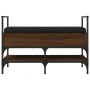 Shoe bench engineered wood oak brown 85.5x42x57.5cm by , Benches for halls and storage - Ref: Foro24-835233, Price: 82,26 €, ...