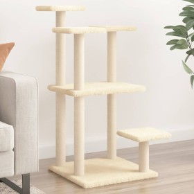 Postes rascadores para gatos con plataformas crema 98,5 cm de , Mobiliario para gatos - Ref: Foro24-172106, Precio: 47,31 €, ...
