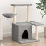 Rascador para gatos con postes de sisal gris claro 83 cm de , Mobiliario para gatos - Ref: Foro24-172110, Precio: 39,19 €, De...
