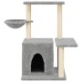 Rascador para gatos con postes de sisal gris claro 83 cm de , Mobiliario para gatos - Ref: Foro24-172110, Precio: 39,19 €, De...