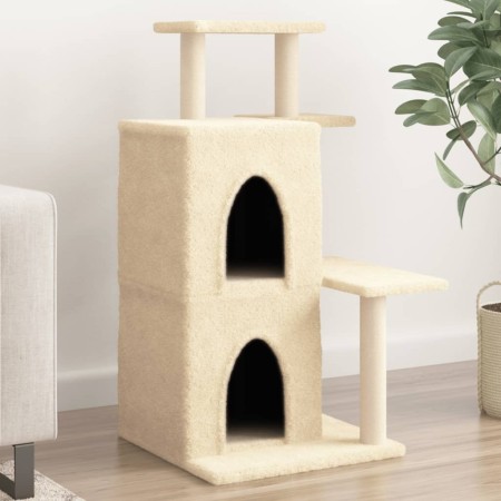 Rascador para gatos con postes de sisal color crema 97 cm de , Mobiliario para gatos - Ref: Foro24-172112, Precio: 37,16 €, D...