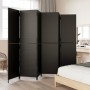 Biombo de 6 paneles ratán sintético negro de , Divisores de ambientes - Ref: Foro24-365352, Precio: 235,64 €, Descuento: %