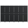Biombo de 6 paneles ratán sintético negro de , Divisores de ambientes - Ref: Foro24-365352, Precio: 235,64 €, Descuento: %