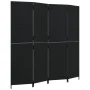 Biombo de 4 paneles ratán sintético negro de , Divisores de ambientes - Ref: Foro24-365344, Precio: 179,94 €, Descuento: %