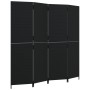 Biombo de 4 paneles ratán sintético negro de , Divisores de ambientes - Ref: Foro24-365344, Precio: 182,89 €, Descuento: %