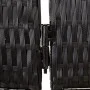 Biombo de 4 paneles ratán sintético negro de , Divisores de ambientes - Ref: Foro24-365344, Precio: 179,94 €, Descuento: %