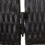 Biombo de 4 paneles ratán sintético negro de , Divisores de ambientes - Ref: Foro24-365344, Precio: 182,89 €, Descuento: %