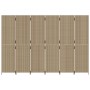 Biombo de 6 paneles ratán sintético beige de , Divisores de ambientes - Ref: Foro24-365371, Precio: 262,96 €, Descuento: %
