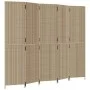 Biombo de 5 paneles ratán sintético beige de , Divisores de ambientes - Ref: Foro24-365367, Precio: 262,33 €, Descuento: %