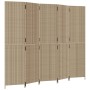 Biombo de 5 paneles ratán sintético beige de , Divisores de ambientes - Ref: Foro24-365367, Precio: 268,68 €, Descuento: %