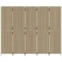 Biombo de 5 paneles ratán sintético beige de , Divisores de ambientes - Ref: Foro24-365367, Precio: 262,33 €, Descuento: %
