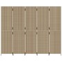 Biombo de 5 paneles ratán sintético beige de , Divisores de ambientes - Ref: Foro24-365367, Precio: 268,68 €, Descuento: %
