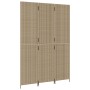 Biombo de 3 paneles ratán sintético beige de , Divisores de ambientes - Ref: Foro24-365359, Precio: 181,56 €, Descuento: %