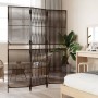 Biombo de 3 paneles ratán sintético marrón de , Divisores de ambientes - Ref: Foro24-365373, Precio: 92,15 €, Descuento: %