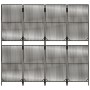 Biombo de 4 paneles ratán sintético gris de , Divisores de ambientes - Ref: Foro24-365378, Precio: 109,53 €, Descuento: %
