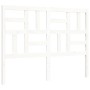 Estructura cama de matrimonio con cabecero madera maciza blanco de , Camas y somieres - Ref: Foro24-3194872, Precio: 155,27 €...