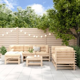 Juego de muebles de jardín 7 piezas madera maciza de pino de , Conjuntos de jardín - Ref: Foro24-3186193, Precio: 405,34 €, D...