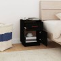 Mesita de noche madera maciza de pino negro 40x34x55 cm de vidaXL, Mesitas de noche - Ref: Foro24-818313, Precio: 50,55 €, De...