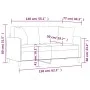 Sofá de 2 plazas con cojines tela amarillo claro 140 cm de , Sofás - Ref: Foro24-3200914, Precio: 223,06 €, Descuento: %
