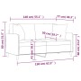 Sofá de 2 plazas con cojines tela gris taupe 140 cm de , Sofás - Ref: Foro24-3200916, Precio: 225,29 €, Descuento: %