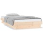 Estructura de cama con LED madera maciza 100x200 cm de , Camas y somieres - Ref: Foro24-819962, Precio: 122,23 €, Descuento: %