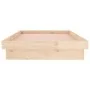 Bed frame with LED solid wood 100x200 cm by , Beds and slatted bases - Ref: Foro24-819962, Price: 120,60 €, Discount: %