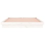 Estructura de cama con LED madera maciza blanco 135x190 cm de , Camas y somieres - Ref: Foro24-820013, Precio: 164,94 €, Desc...