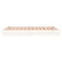 Estructura de cama con LED madera maciza blanco 135x190 cm de , Camas y somieres - Ref: Foro24-820013, Precio: 164,94 €, Desc...
