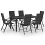 Juego de comedor para jardín 7 piezas negro de , Conjuntos de jardín - Ref: Foro24-3060061, Precio: 591,44 €, Descuento: %
