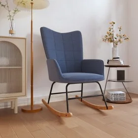 Silla mecedora de tela azul de , Mecedoras - Ref: Foro24-328011, Precio: 119,94 €, Descuento: %
