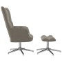 Silla de relajación con reposapiés terciopelo gris claro de , Sillones - Ref: Foro24-328128, Precio: 186,26 €, Descuento: %