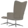 Silla de relajación con reposapiés terciopelo gris claro de , Sillones - Ref: Foro24-328128, Precio: 182,96 €, Descuento: %