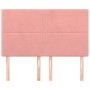 Cabeceros 4 unidades terciopelo rosa 72x5x78/88 cm de , Cabeceros y pies de cama - Ref: Foro24-3116245, Precio: 94,62 €, Desc...