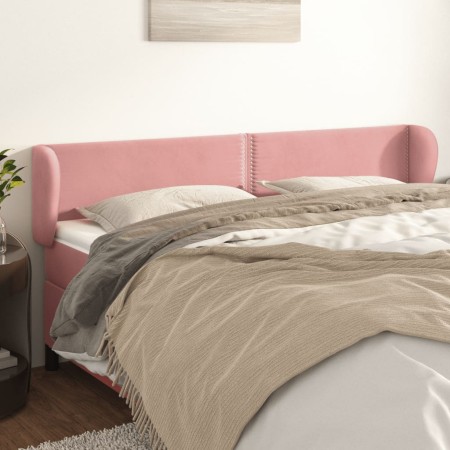 Cabecero de terciopelo rosa 203x23x78/88 cm de , Cabeceros y pies de cama - Ref: Foro24-3117075, Precio: 61,11 €, Descuento: %